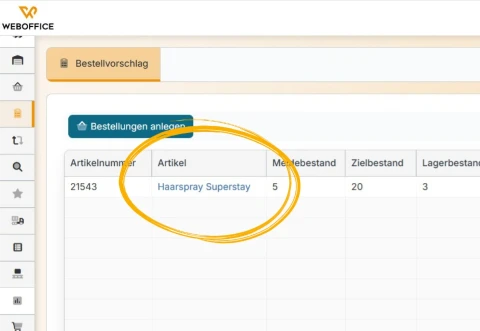Bestellvorschläge